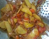 A picture of step 2 of Desi macroni.