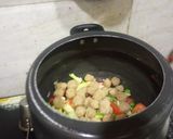 A picture of step 1 of Soya Bean Vegetable Pulao.