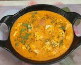 A picture of step 8 of Kadai paneer.