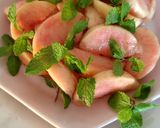 A picture of step 1 of Cold peach pasta with red rose sauce….