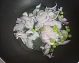 A picture of step 1 of Methi matar.