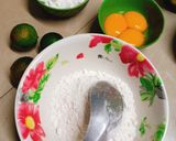 Hình bước làm 1 của món Bánh bông lan hấp mã lai không dùng bột nổi