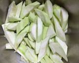Hình bước làm 1 của món Mướp giá xào tỏi
