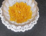 A picture of step 1 of Motichoor Ladoo Ice cream sponge cake pudding.