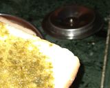 A picture of step 3 of Alumutter spinach cheese sandwich.