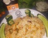 A picture of step 6 of Masala mater poulao.