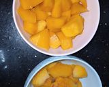 A picture of step 1 of Mango Peach Fizz.