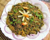 A picture of step 5 of Palak Baingan Bharta.