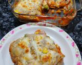 A picture of step 8 of Baked Veg. Bread Lasagna.