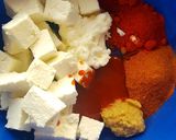 A picture of step 1 of Paneer Tikka Masala.