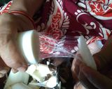 A picture of step 2 of Banana stem fry (Thor ghonto).