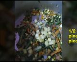 A picture of step 6 of Fried rice with spinach and pineapple.