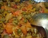 A picture of step 3 of Green chana masala.
