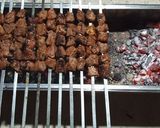 A picture of step 4 of Beef seekh boti.