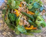 A picture of step 2 of Stir-Fried Vegetables with Enoki Mushrooms.