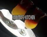 A picture of step 2 of Hibiscus pineapple mocktail.