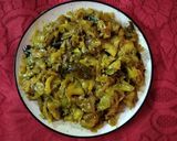 A picture of step 3 of Cabbage thoran(Kerala style).