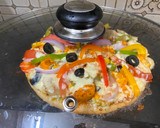 સ્પાઈસી વેજ પનીર ટિક્કા પીઝા  (No Oven No Yeast) રેસીપી સ્ટેપ5ફોટો