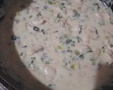 Foto del paso 5 de la receta: Fideos con crema de puerro y pollo