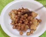 A picture of step 3 of Samosa Chat.