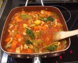 A picture of step 5 of Minestrone soup - classic winter warmer.