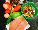Hình bước làm 1 của món Trứng hấp ức gà rau củ