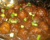 A picture of step 5 of Dry veg manchurian.