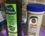 A picture of step 2 of Lebanese hummus with pitabread.