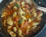 A picture of step 1 of Chicken with fenugreek leaves.