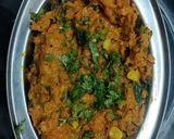 A picture of step 4 of Zunka (Maharashtrian recipe).