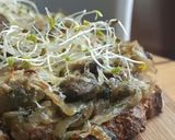 Une image de l'étape 5 de 🍄 Tartine aux champignons moutarde à l'ancienne gratiné au Parmesan.