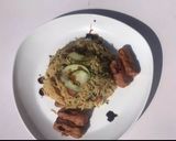 A picture of step 5 of Spicy sausage and spinach rice.