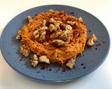 A picture of step 5 of Mouhammara (محمّرة) - Red pepper with walnut dip.