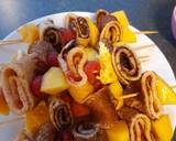 Easy cheap (childrens) dessert. Pancake skewers recipe step 5 photo