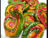 A picture of step 25 of Sweet colourful Custard mathari.