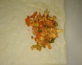 A picture of step 9 of Tikka spring rolls.