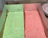 A picture of step 1 of Christmas Battenberg 🎄.