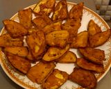 A picture of step 8 of Brinjal fry.