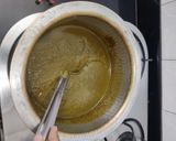 A picture of step 3 of Sarson ka saag Makki di roti.