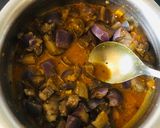 A picture of step 2 of Brinjal and moong dal curry.
