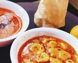 A picture of step 5 of Dal dhokli.