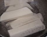 A picture of step 1 of Yam with veg egg.