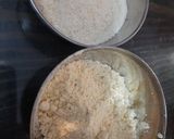 A picture of step 1 of Besan sooji Halwa.