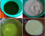 Foto langkah ke 2 dari resep 13. Ogura Pandan Cake #BikinRamadanBerkesan.