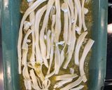 A picture of step 4 of Swiss-Oaxacan Green Enchiladas 🤔😅.