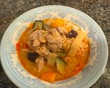 A picture of step 7 of Eggplant & Chicken Thai Red Curry.