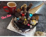 A picture of step 9 of Chocolate overload drip cake.