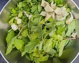 A picture of step 1 of Pudina rice.