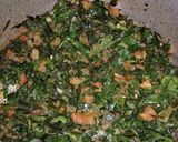 A picture of step 2 of Braised Spinach `and Potato.
