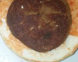 A picture of step 2 of Shami kabab burger.